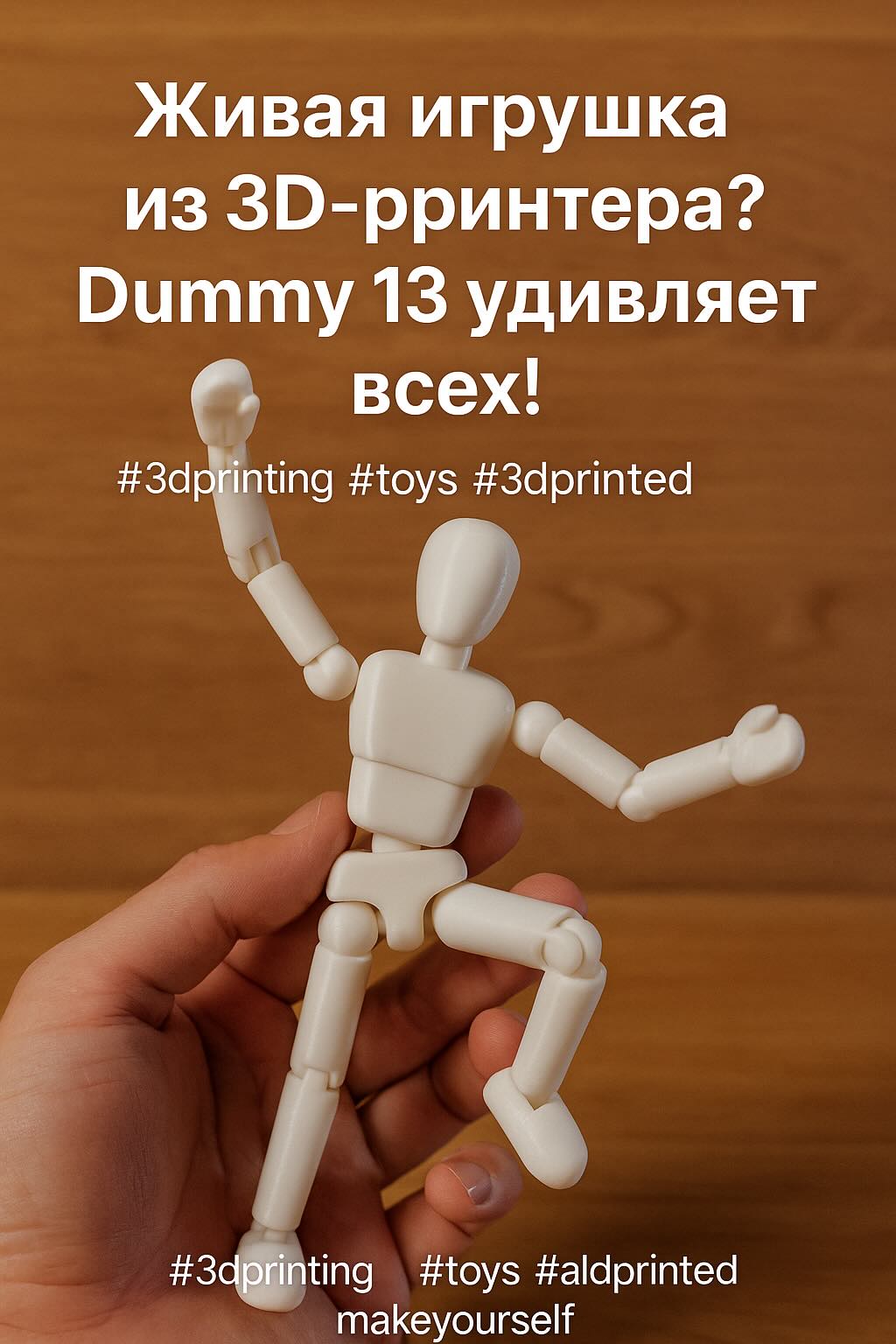 Живая игрушка из 3D-принтера? Dummy 13 удивляет всех — взрослые завидуют, дети в восторге!