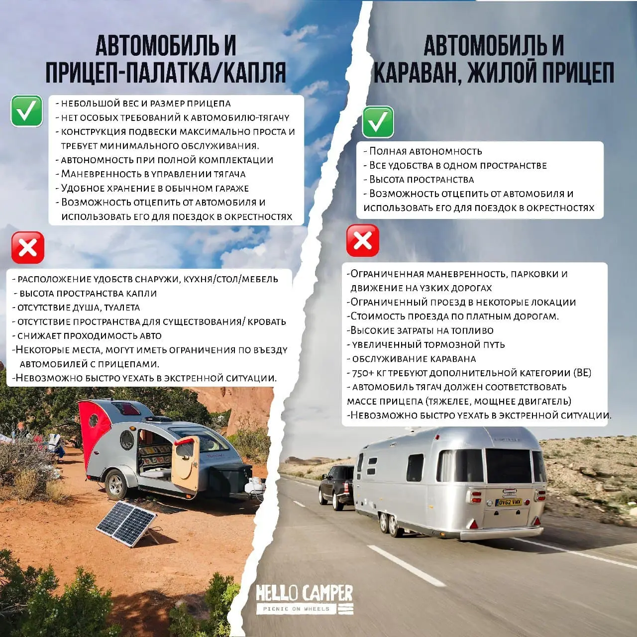 Плюсы и минусы путешествий на авто с прицепом