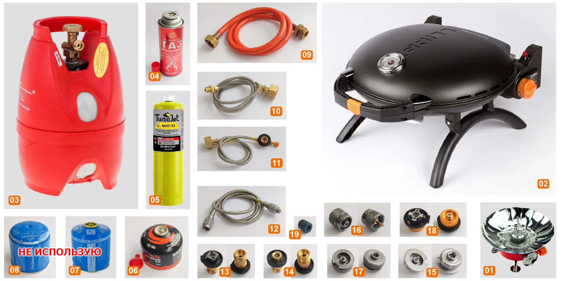 Схема оборудования по номерам