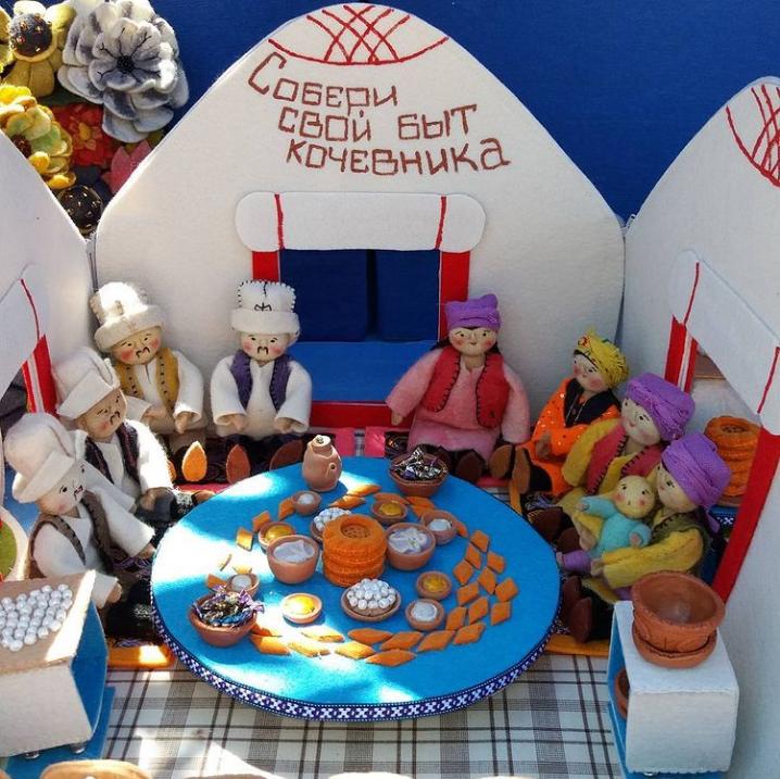 Внутри маленькой юрты