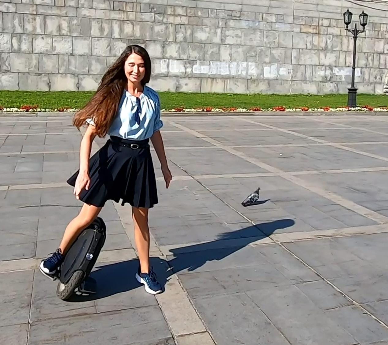 Екатерина Давыдова и моноколесо