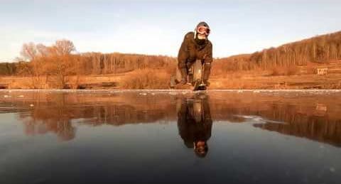 Моноколесо на льду