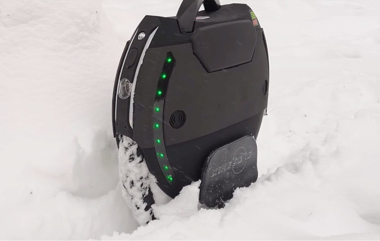 Моноколесо зимой