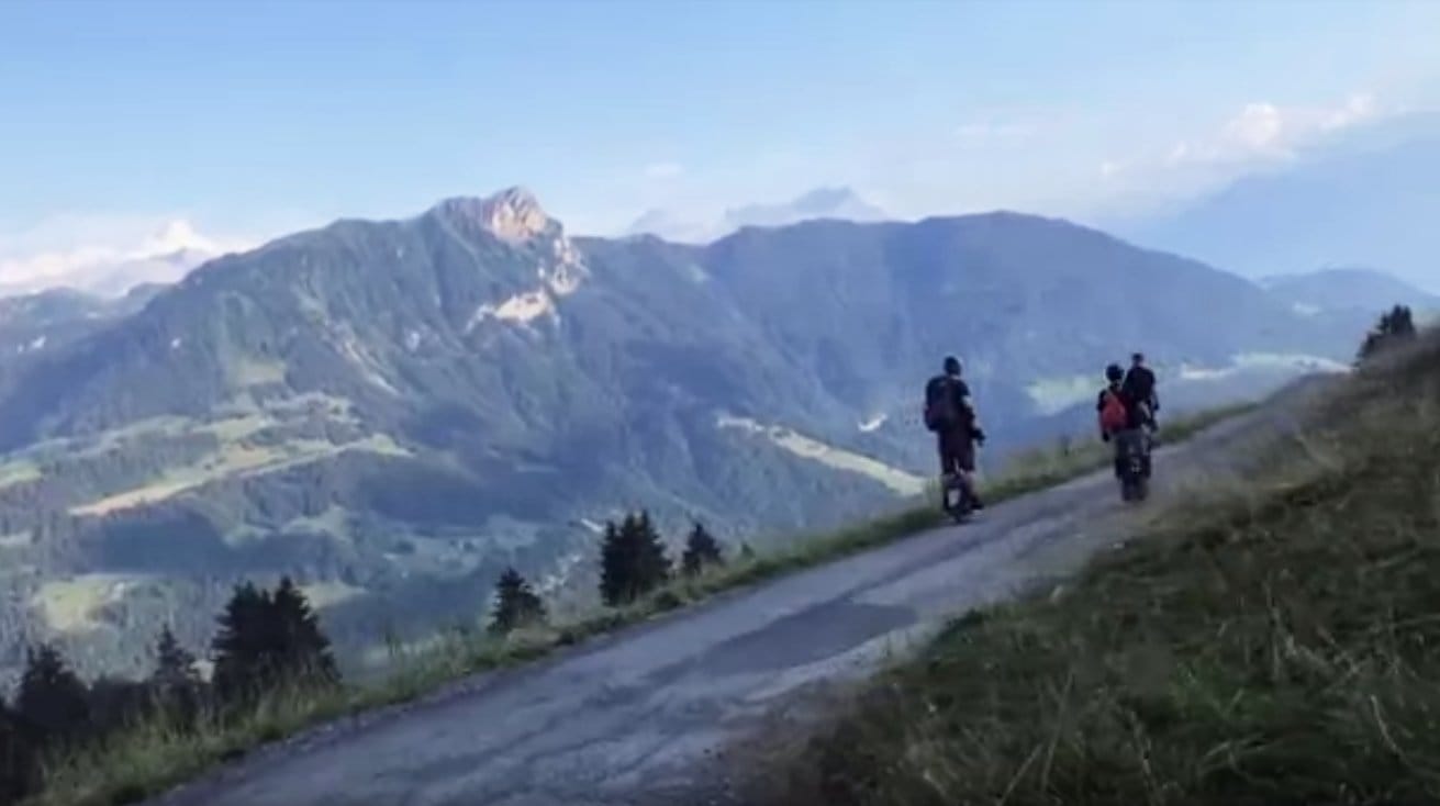 На моноколесах в Альпах