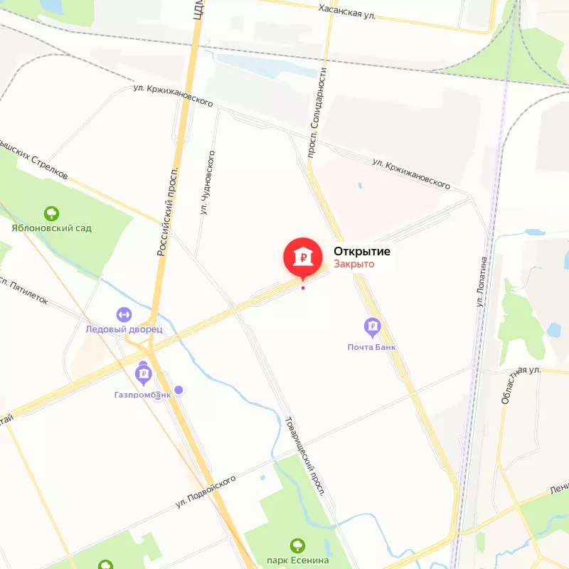 Открытие закрыто