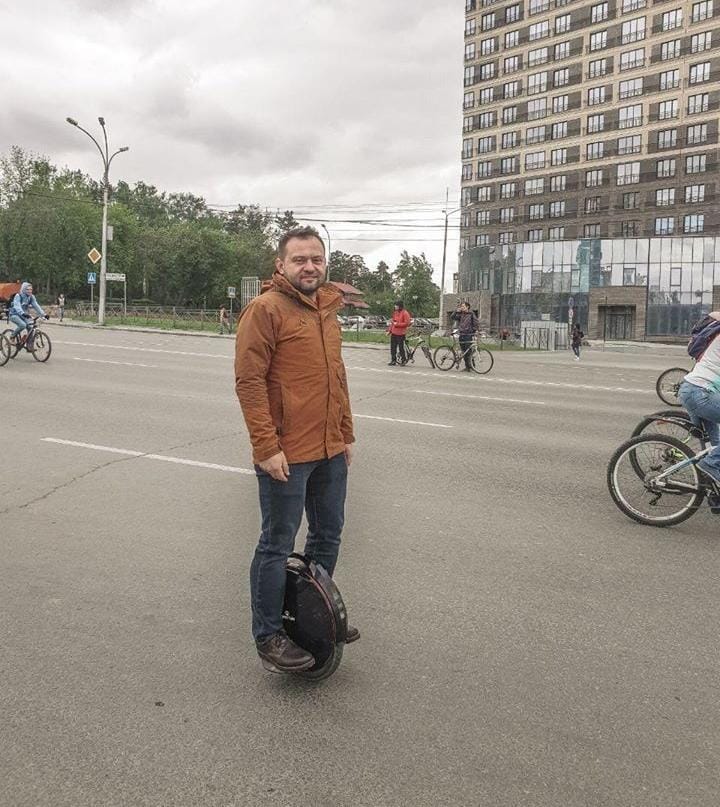 Сергей Бойко на моноколесе