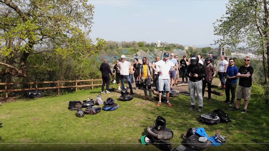 Встреча моноколёсников в Великобритании