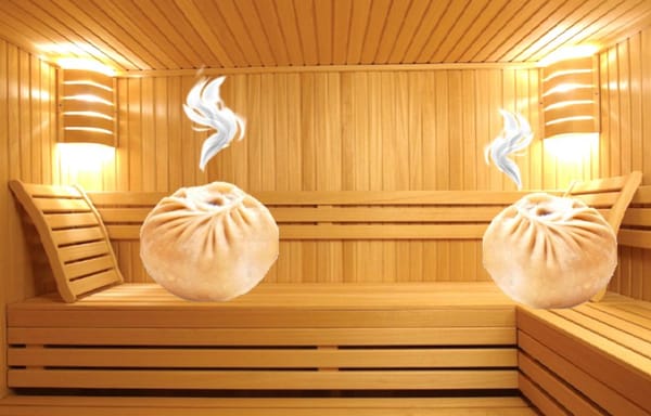 Буузы в сауне