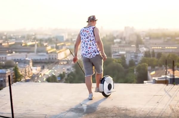 Моноколесо на крыше