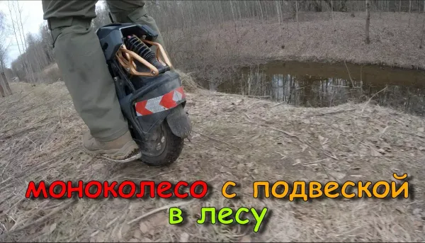 Моноколесо с подвеской в лесу