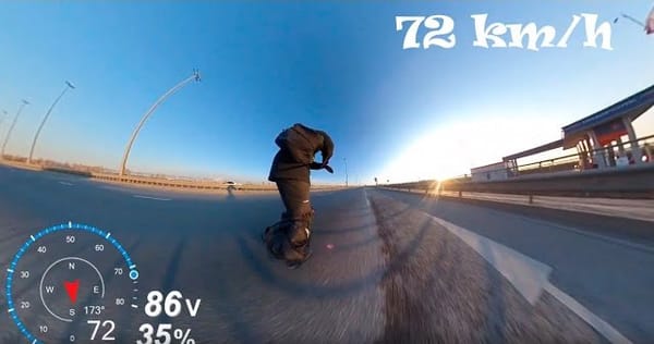 Тест скорости моноколеса GotWay MSuper X 100V